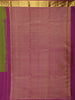 Olive Moss Green Butta Zari Woven Design Pure Kanchipuram Silk Saree with Contrast  Traditional Zari Border