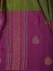 Olive Moss Green Butta Zari Woven Design Pure Kanchipuram Silk Saree with Contrast  Traditional Zari Border