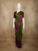 Olive Moss Green Butta Zari Woven Design Pure Kanchipuram Silk Saree with Contrast  Traditional Zari Border