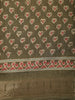 Olive Moss Green Floral Butta Printed Design Mixed Cotton Saree