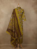 Olive Moss Green Floral Printed Design Cotton Salwar Suit with Dupatta