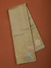 Olive Mustard Green Mini Checked Zari Woven Design Semi Tussar Saree with Motif Border