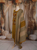 Olive Mustard Yellow Floral Thread Embroidered Design Cotton Straight Cut Salwar Suit with Contrast Dupatta