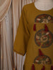 Olive Mustard Yellow Floral Thread Embroidered Design Cotton Straight Cut Salwar Suit with Contrast Dupatta