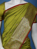 Olive Green Diamond Designed Soft Silk Saree