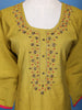 Olive Green Floral Embroidered Cotton Salwar Suit - Diadem