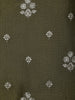 Olive Green Floral Designed Tissue Silk Salwar Suit - Diadem