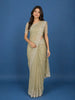 Olive Green Floral Embroidered Design Net Organza Tissue Saree With Designer Blouse