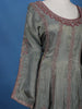 Olive Green Floral Embroidered Silk Sharara Set