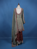 Olive Green Floral Embroidered Silk Sharara Set