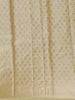 Olive Green Floral Motifs Semi Tissue Saree - Diadem