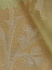 Olive Green Floral Motifs Semi Tissue Saree - Diadem