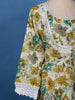 Olive Green Floral Printed Cotton Salwar Suit Set - Diadem