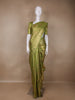 Olive Green Floral Woven Motifs Pure Kanchipuram Tissue Silk Saree - Diadem
