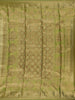 Olive Green Floral Woven Motifs Pure Kanchipuram Tissue Silk Saree - Diadem