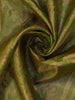Olive Green Floral Woven Motifs Pure Kanchipuram Tissue Silk Saree - Diadem