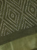 Olive Green Geometric Dotted Designed Fancy Cotton Saree - Diadem