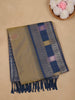 Olive Green Paisley Design Tissue Saree - Diadem