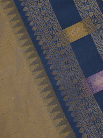 Olive Green Paisley Design Tissue Saree - Diadem