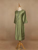 Olive Green Plain Cotton Rayon Kurti - Diadem