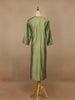 Olive Green Plain Cotton Rayon Kurti - Diadem
