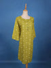 Olive Green Printed Cotton Kurti - Diadem