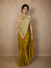 Olive Green Sequins and Beads Embroidered Design Georgette Ready To Wear Saree with Designer Blouse