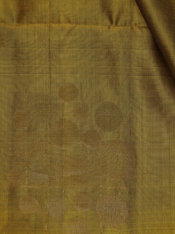 Olive Green with Contrast Purple Zari Woven Pure Kanchipuram Silk Saree - Diadem