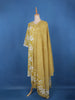 Olive Mustard Yellow Floral Design Printed Cotton Salwar Suit - Diadem
