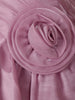 Onion Pink 3D Floral Layered One-Shoulder Satin Kids Gown