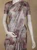 Onion Pink Abstract Printed Design Semi Tussar Fancy Saree