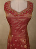 Onion Pink Butta Zari Woven Design Tissue Silk Gown with Dupatta