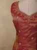 Onion Pink Butta Zari Woven Design Tissue Silk Gown with Dupatta