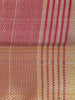 Onion Pink Checked Woven Tissue Saree with Zari Border