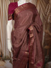 Onion Pink Checked Zari Woven Design Pure Kanchipuram Silk Saree with Contrast Zari Border