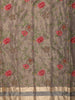 Onion Pink Checked Zari  Woven Design Pure Tissue Fancy Saree with Scalloped Border