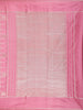 Onion Pink Checked with Floral Woven Design Pure Kanchipuram Silk Saree