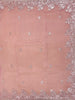 Onion Pink Embellished Design Organza Saree