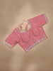 Onion Pink Embellished Design Organza Saree
