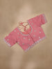 Onion Pink Embellished Design Organza Saree