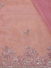Onion Pink Embellished Design Organza Saree