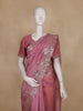Onion Pink Embellished Design Organza Saree