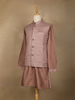 Onion Pink Embroidered Cotton Kurta For Men - Diadem