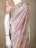 Onion Pink Floral Design Tissue Silk Saree with Designer Border