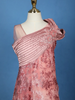 Onion Pink Floral Design Velvet Kids Gown