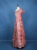Onion Pink Floral Design Velvet Kids Gown