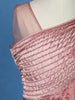 Onion Pink Floral Design Velvet Kids Gown