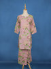 Onion Pink Floral Designed Cotton Salwar Suit