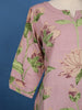 Onion Pink Floral Designed Cotton Salwar Suit