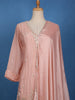 Onion Pink Floral Embroidered Crepe Palazzo Suit